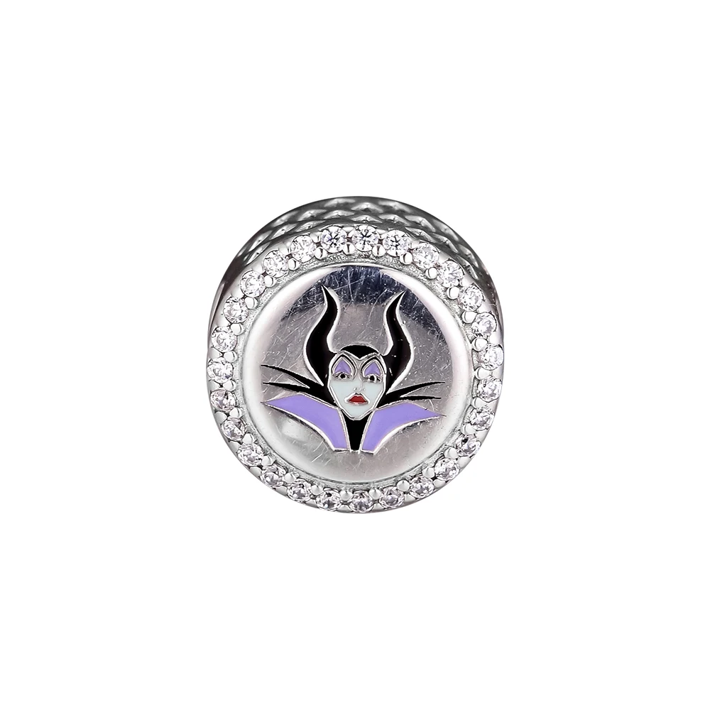 Круглый Шарм особенности Maleficent и любовница всех злых серебряных 925 оригинальные бусины подходят браслет ожерелье бусины для изготовления ювелирных изделий