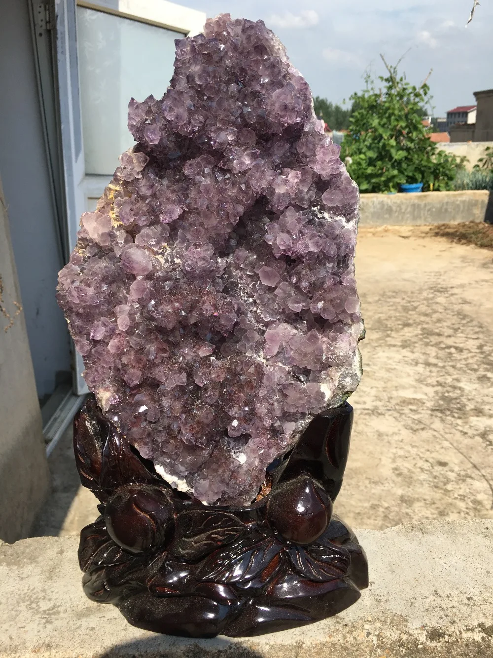 4 кг Большой Размеры натуральный аметист красивый фиолетовый Кварц Geode Кристалл