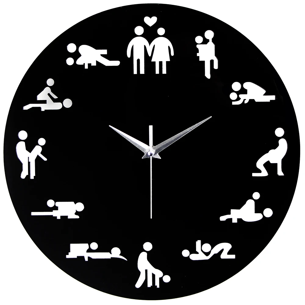 

2021 Wall Clock Sex Position Clocks Modern Novelty Wall Clock For Wedding Lover Sexual Culture Wall Watches Relogio Living Room