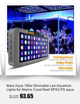 4 шт. Mars Aqua 165 Вт диммируемая светодиодная аквариумная лампа для коралловых рифов, лампа с полным спектром для аквариума, светодиодное освещение