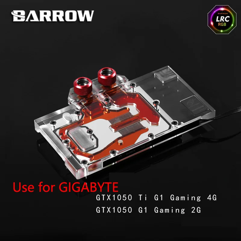 Блок графической карты BARROW с полным покрытием используется для GIGABYTE GTX1050TI G1 GAMING 4G