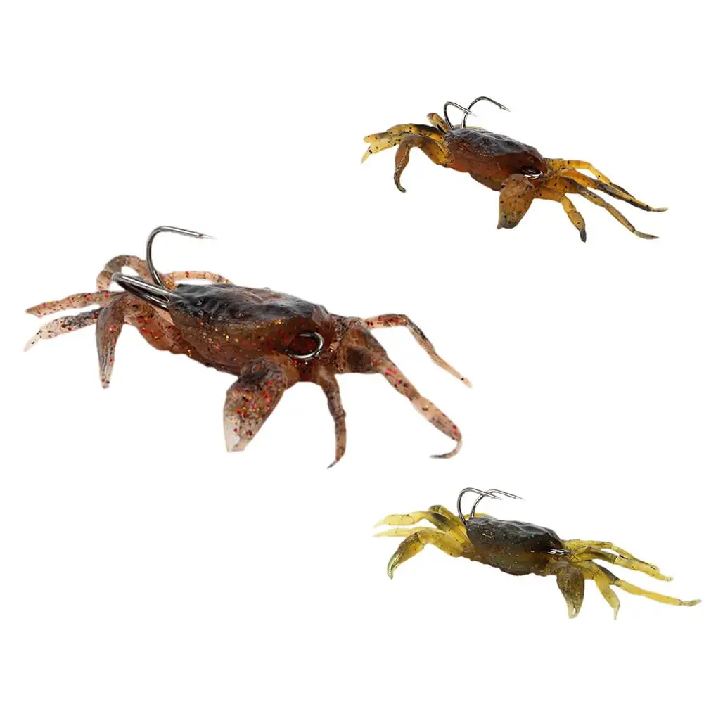 

Fishing Accessories 3D Soft Baits Tackle Simulation Crabs Fishing Bait Worm Lures Hooks 8cm/34.5g Hooked Sea Fishing Bait