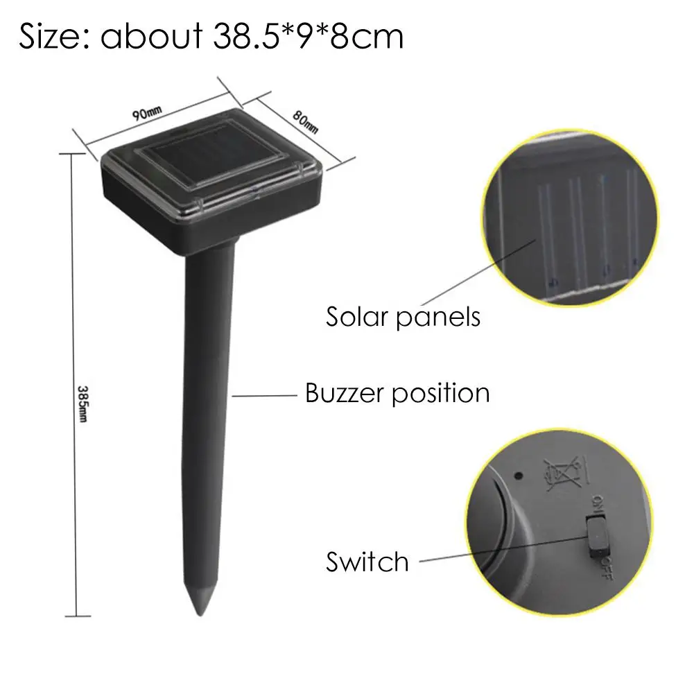 Солнечная энергия светодиодный ультразвуковой электронный отпугиватель мышей