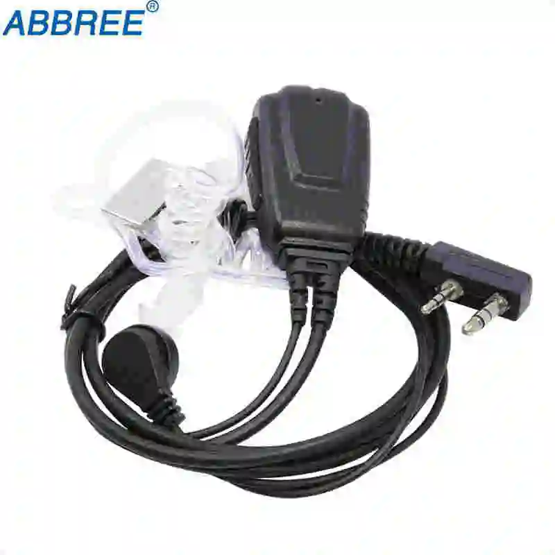 Abbree большой PTT скрытый акустический трубный наушник гарнитура для Baofeng UV 5R BF 888S