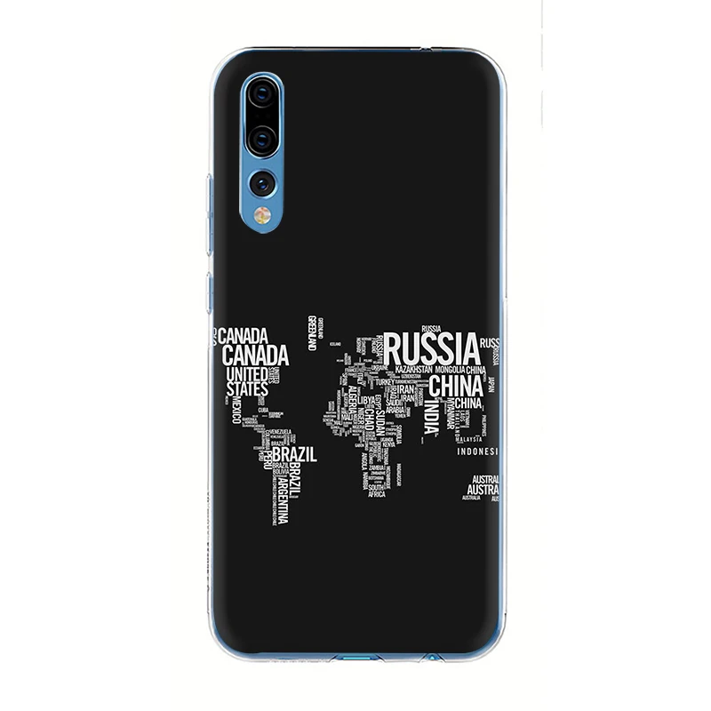 H7 Дорожная карта мира Жесткий телефон чехол для Huawei P8 P9 P10 P20 P30 Lite Pro Mini P Smart - Цвет: H7