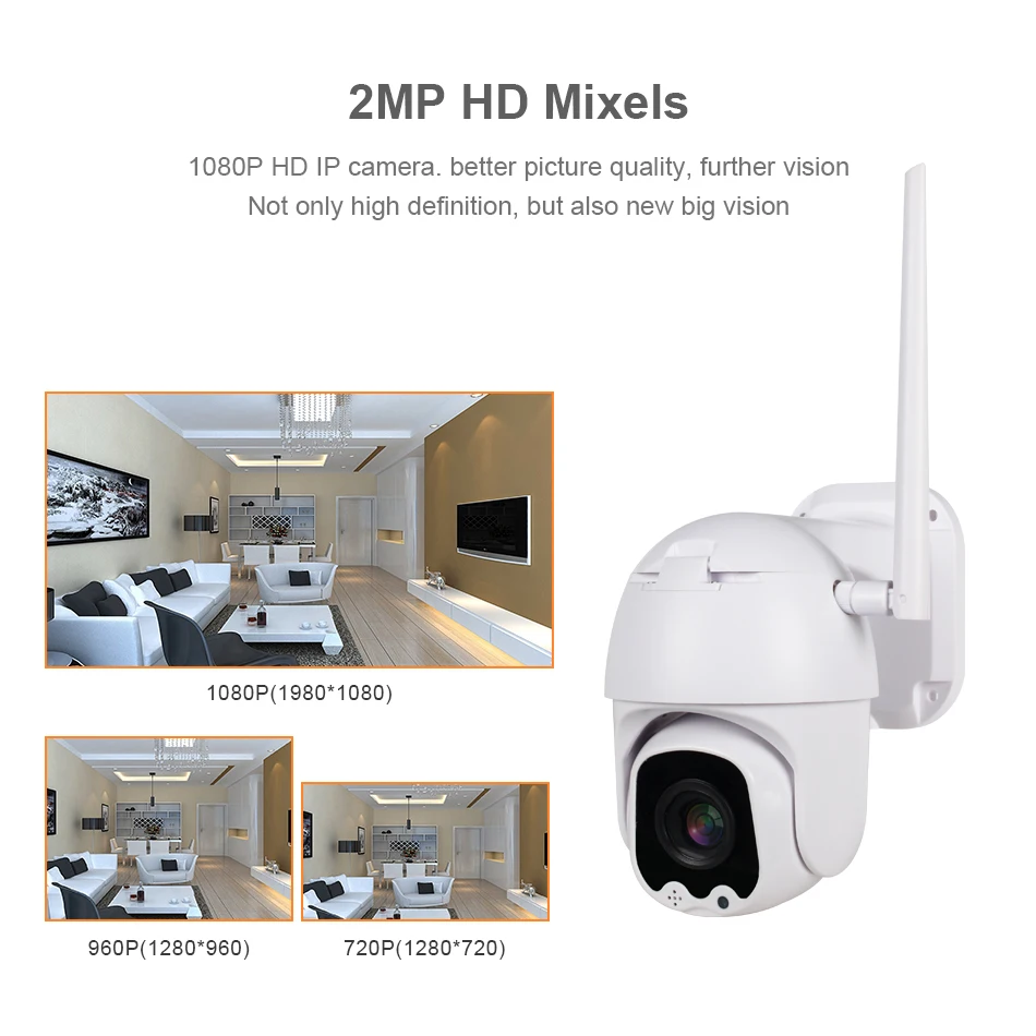 4X моторизованный зум Беспроводная PTZ IP Camara 1080P наружная Wifi камера безопасности ИК