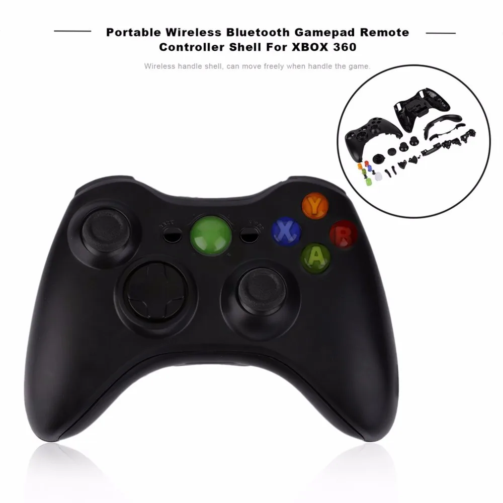 Portable Wireless Gamepad Remote Controller Full Replacement Housing Shell + Buttons Set For XBOX 360 Black | Электроника