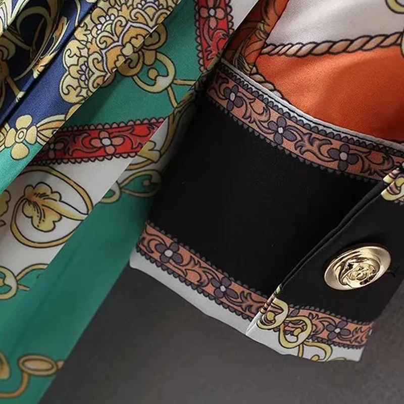 Винтажное платье-рубашка с цветочным принтом boho осеннее платье длинным рукавом
