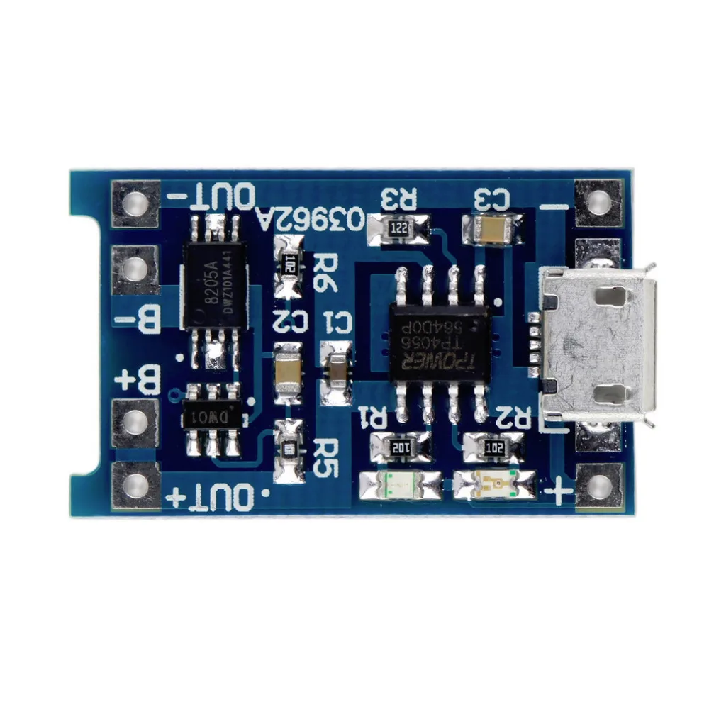 Умная электроника 100 шт. 5 В Micro USB 1A 18650 зарядная плата для литиевого аккумулятора с