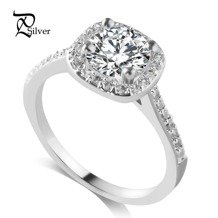 Новое поступление 2018 Мода Большой Ясно австрийского Хрусталя Кольца Обручальное