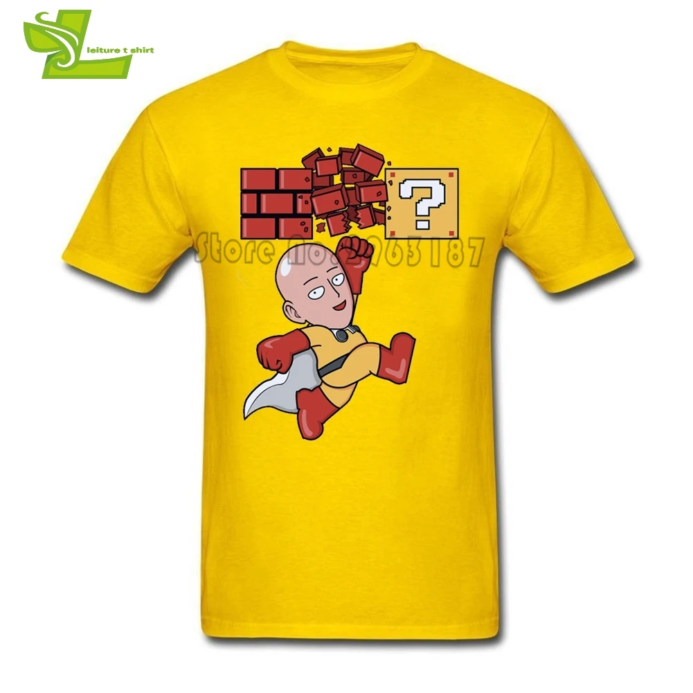 Mario One Punch Man Футболка для мужчин с коротким рукавом крутые футболки новейшего