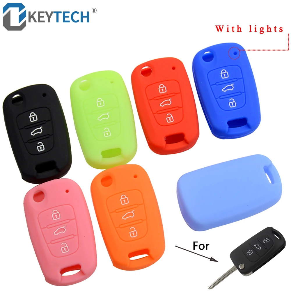 Силиконовый чехол для автомобильных ключей OkeyTech 3 кнопки Kia RIO K2 K5 Sportage Sorento Hyundai i20
