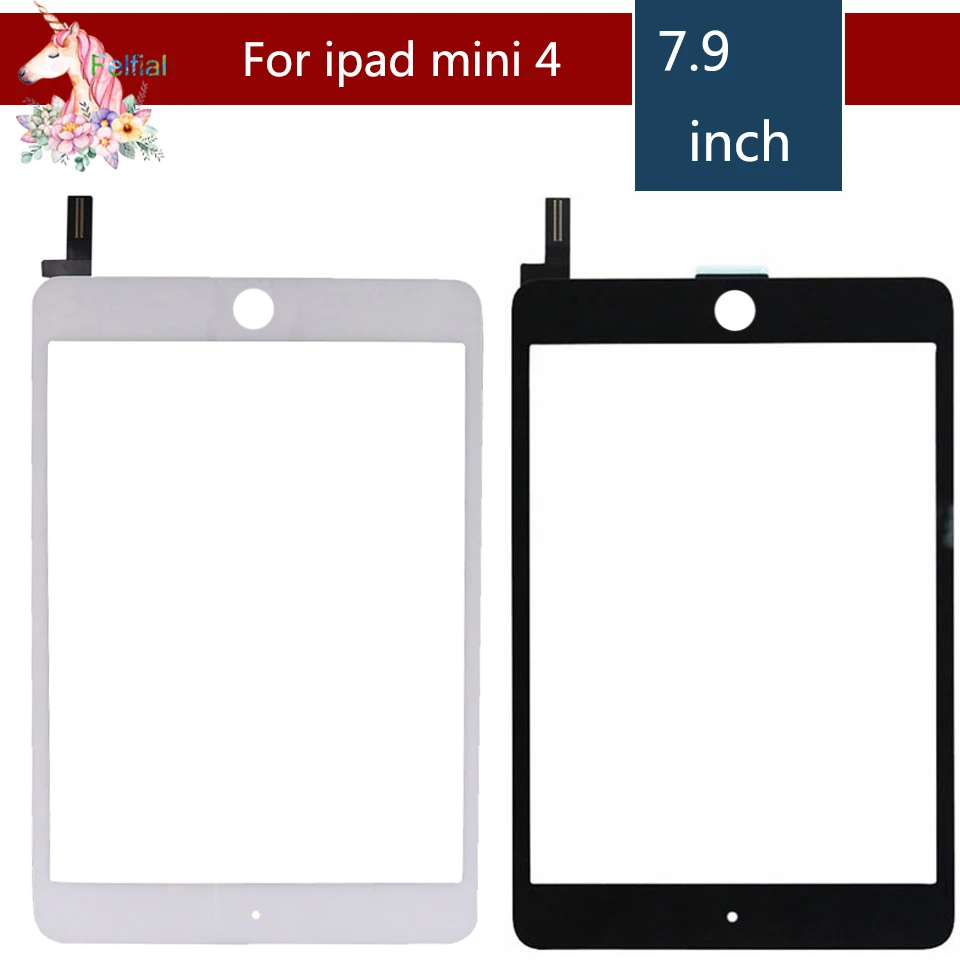 

10pcs/lotFor Apple iPad mini 4 Mini4 A1538 A1550 Touch Screen with IC and Adhesive Digitizer Front Glass Replacement