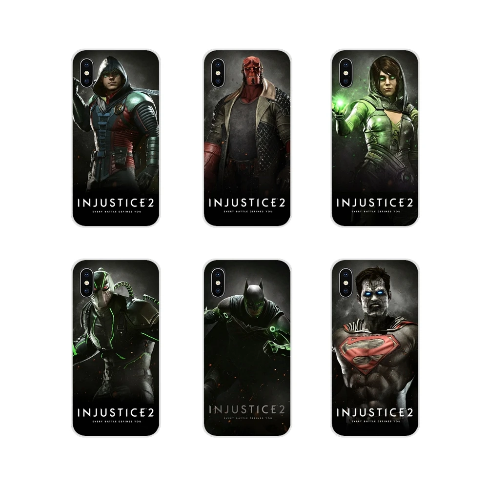 Стильная игра Injustice 2 аксессуары чехол для телефона Apple iPhone X XR XS MAX 4 4S 5 5S 5C SE 6 6S 7 8 Plus