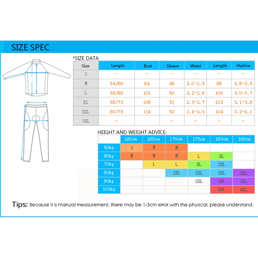2017 NEW ARSUXEO Men Cycling Long Sleeves MTB Jersey Bike Bicycle Sets Shirts Wear Uniforms Quick Dry Suits | Спорт и развлечения