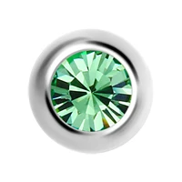Green 10 шт./лот 3 4 5 мм набор кристальных камней, Титан пирсинг в виде маленьких шариков 14/16G Аксессуары для пирсинга, ювелирное изделие для тела, Запчасти - Окраска металла: Green