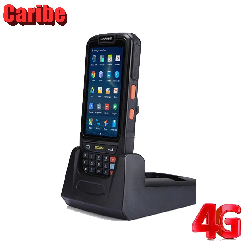 Android PDA беспроводной прочный сборщик данных 1D сканер штрих-кода Android с NFC считыватель GSM/4G BT