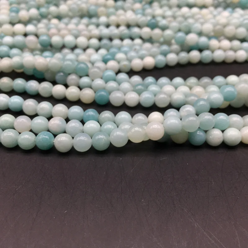 AAA natural gem beads aquamarina round stone for jewelry making 6mm 8mm pick size For Jewelry Making DIY Material | Украшения и