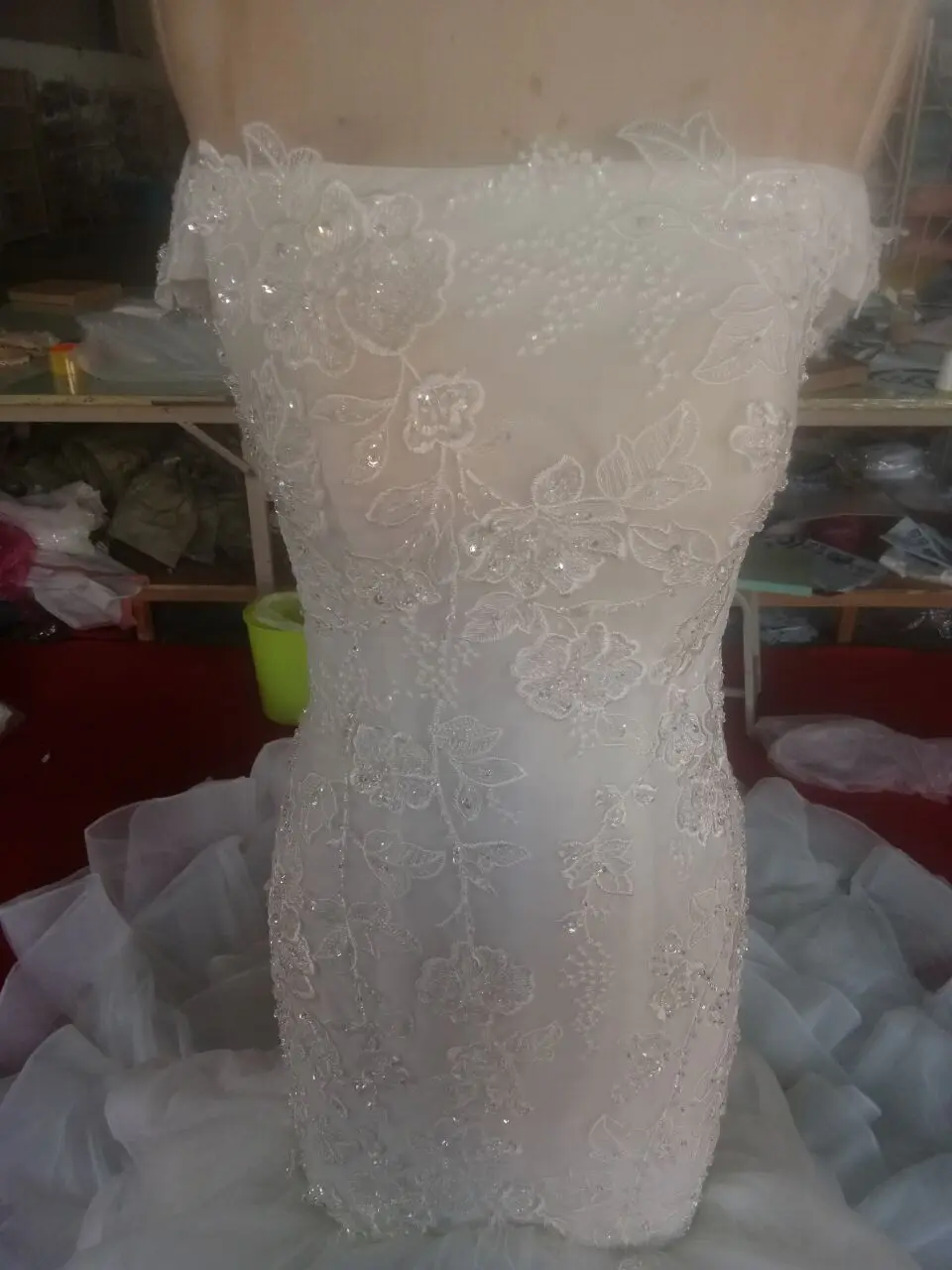 Clearance Sexy short sleeves Boat neck Wedding Gowns with mermaid Lace Bead instock ivory Romantic bride dress | Свадьбы и торжества