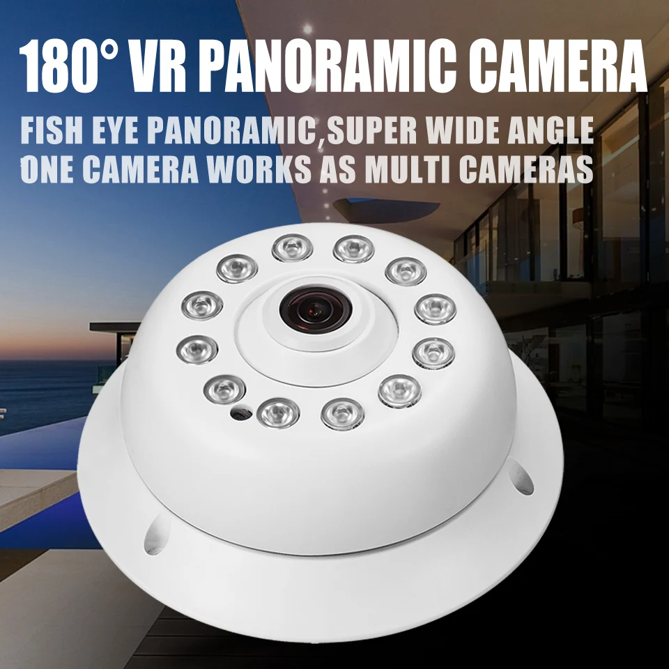 Камера видеонаблюдения BESDER широкоугольная 1080 P VR IP 180 градусов панорамная 3D