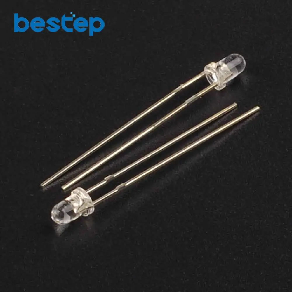 10 шт. LED 3 мм 940nm ИК инфракрасный излучающий диод Круглый трубчатый светильник