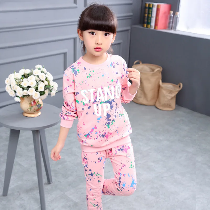 2017 Новые Прибыл Девочка В Детская Одежда Набор Весна Детской Одежды Наборы Baby