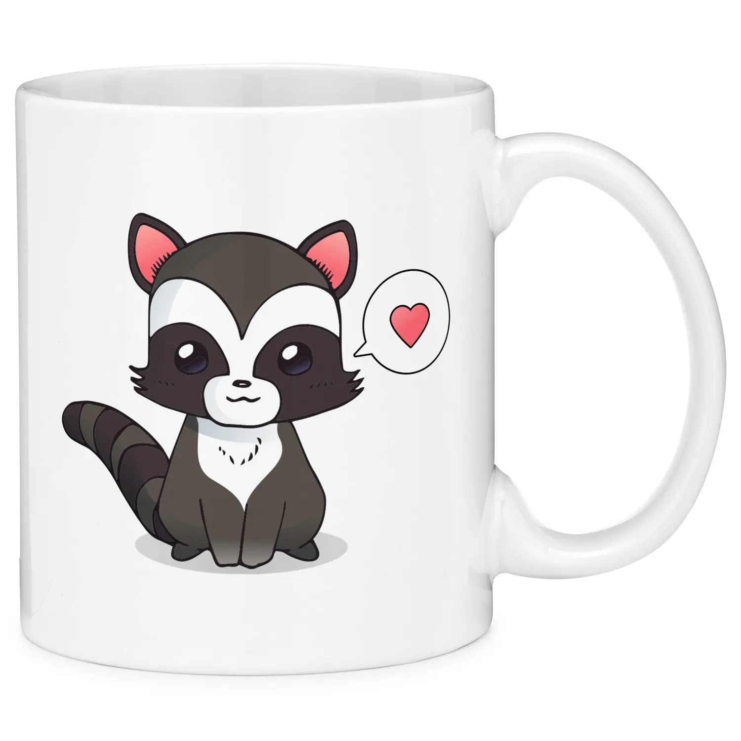 Симпатичный Racoon Heart Подарочная кружка для кофе|Кружки| |