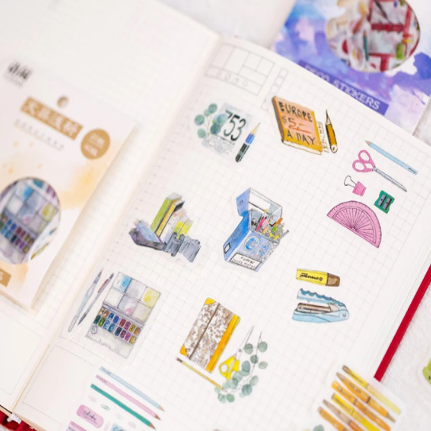 40 шт./лот красочные элегантные шикарные бумажные наклейки подарок DIY Kawaii Скрапбукинг липкие пули журнал наклейки для дневника стикер