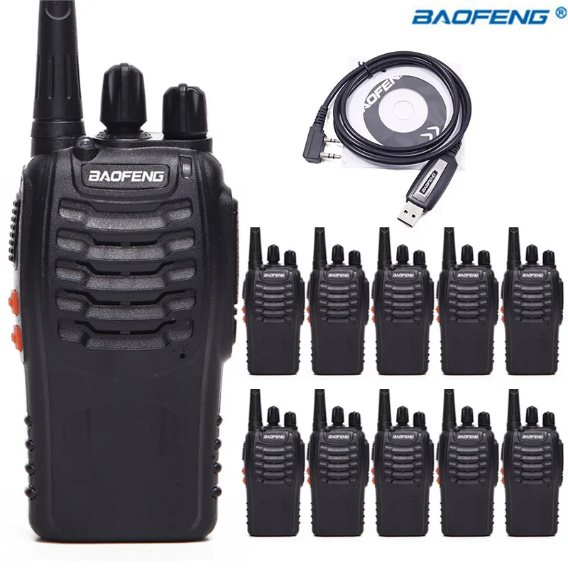 10 шт. портативная рация Baofeng 5 Вт двусторонняя радиосвязь bf 888s UHF 400 470 МГц