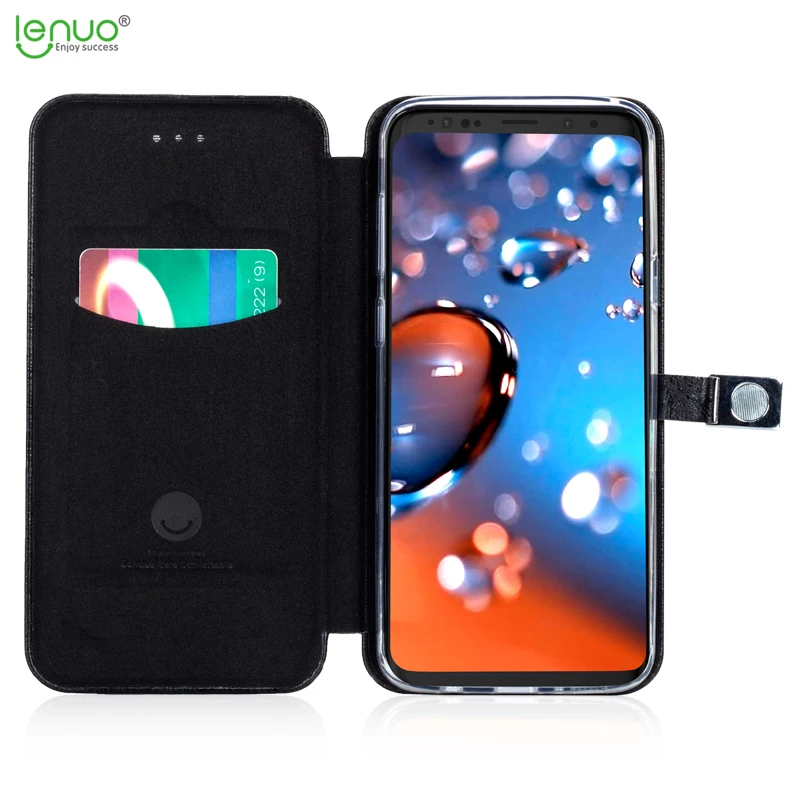 СПС Samsung Galaxy S9 плюс чехол искусственная кожа флип для Plus с дизайном слот карт |