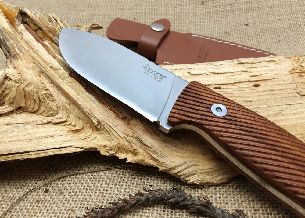 Италия LionSteel тактические фиксированные ножи 7Cr17Mov лезвие палисандр ручка кемпинг