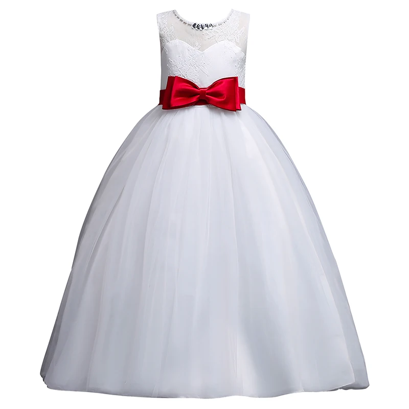 New Arrival Princess Lace Flower Girl Dresses Big Bow Ball Gown Girls Pageant First Communion Party Dress | Свадьбы и торжества