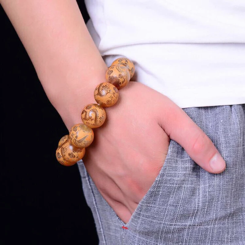 Оптовая продажа изящные браслеты из натурального рога с микро резьбой браслет