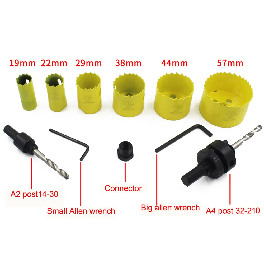 Новый 9 шт./13 шт. M42 HSS Сталь сверло коронки Cutter Tool Kit для металла Алюминий гладить