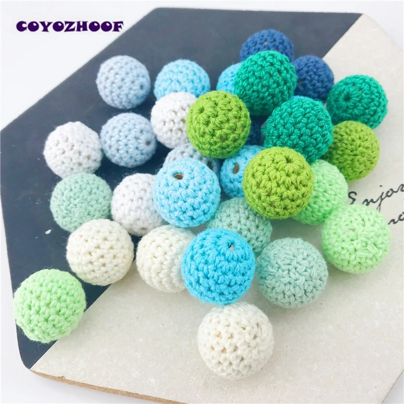 80 шт. вязаные крючком бусины 16/20 мм|crochet beads|beads colorfulbeads beads |