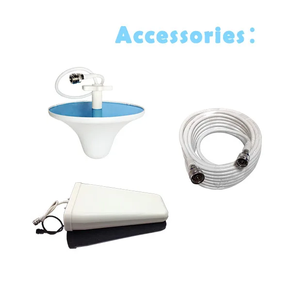 

3G Repeater Dual Band GSM 900MHz+2100MHz WCDMA Full Booster Sets for Home, Office Use Made in China Cell Phone Signal Repeater