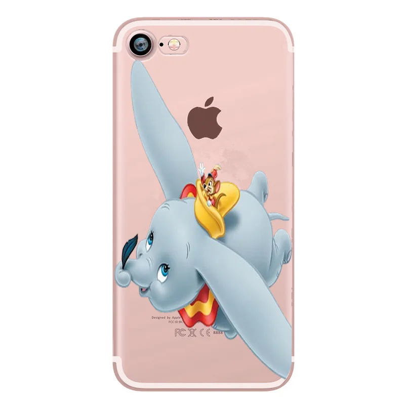 Мягкий чехол для iphone 7 8 plus X с милым рисунком динозавр T-rex панда маленькая Полли 5 5s