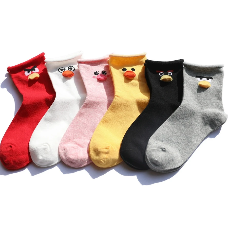 Забавные креативные Хлопковые женские носки с объемным рисунком модные милые