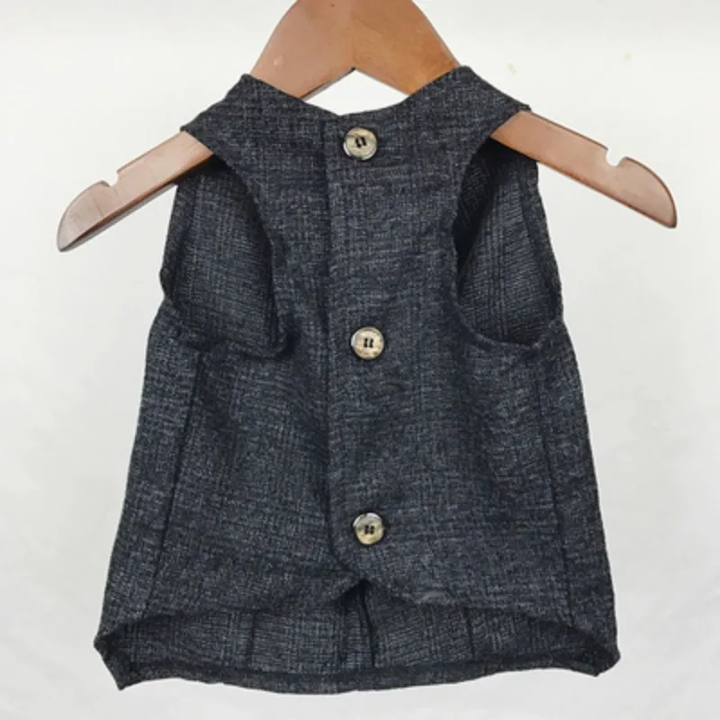 Black Vest С рисунком собачки и котика одежда Свадебная вечеринка костюмы для маленьких собак и кошек фрак для животного пальто для собак костюм XS S M L XL 2XL - Цвет: Black Vest