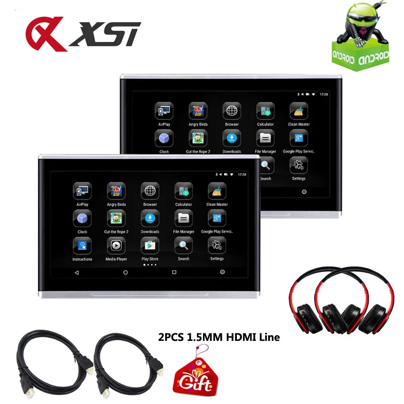XST 10 1 дюймовый Android 6 0 Автомобильный подголовник монитор HD 1080P видео сенсорный