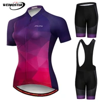 weimostar pro cycling clothing women team racing sport cycling jersey set quick dry mtb bike clothing anti uv bicycle clothes