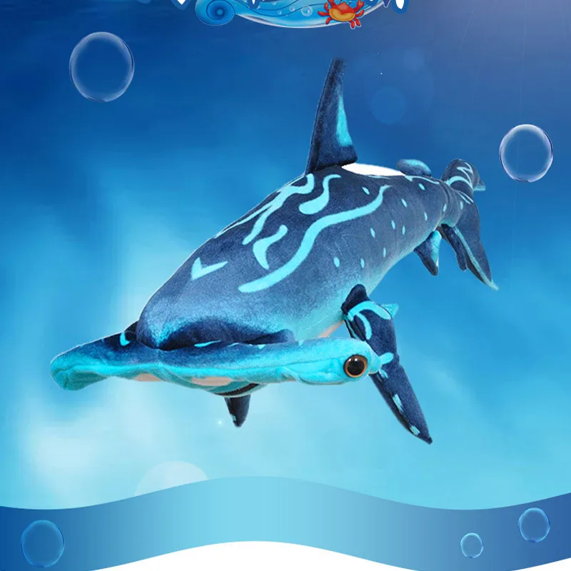 

Kawaii 100CM Simulated Hammerhead Shark Cute Flat Shark Stuffed Toys Marine Series Pendants Plush Toy Safa Dolls For Kids Gifts