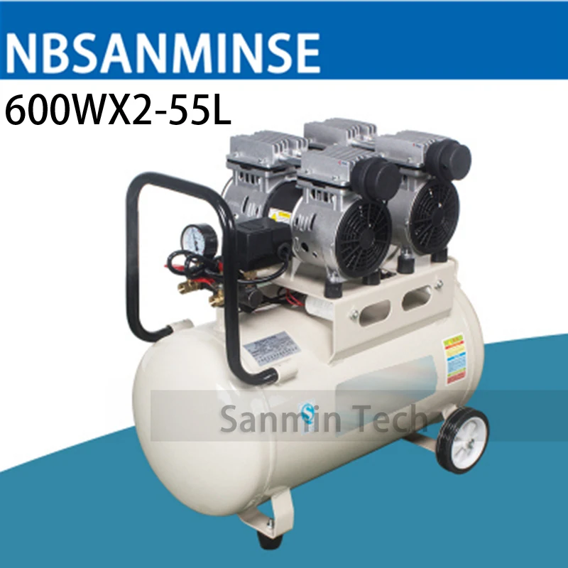Oilless High Pressure Mute Design Wood Working Home Application Ac220v High Quality Sanmin
