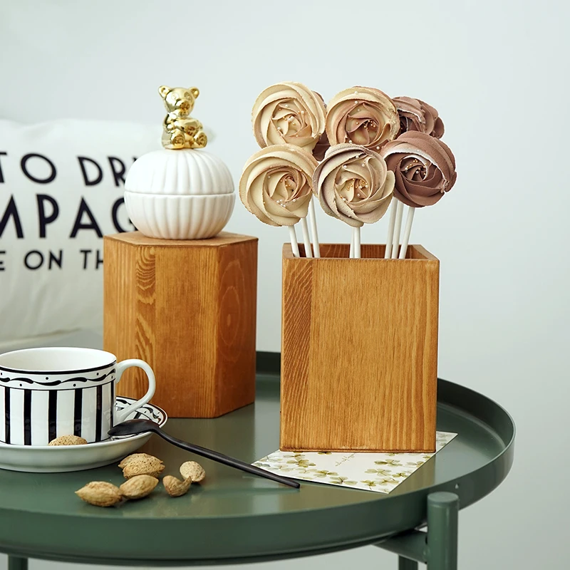 Подставка для леденцов SWEETGO украшение коричневого торта Кисть макияжа хранение