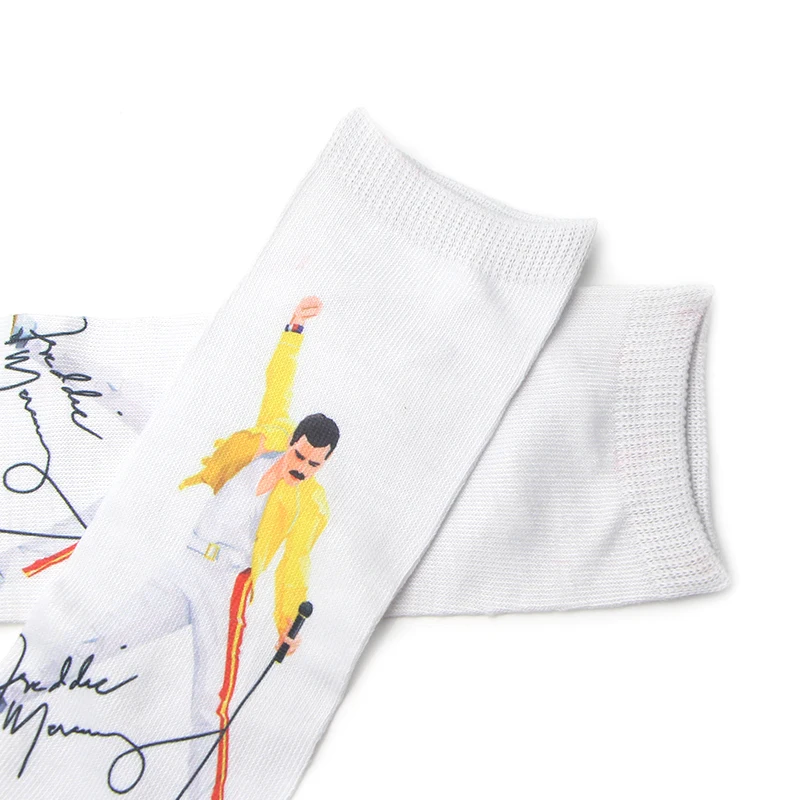 DMLSKY Freddie Mercury забавные Женские носочки мужские модные хлопковые носки с 3D принтом носки с героями мультфильмов новые носки M3330