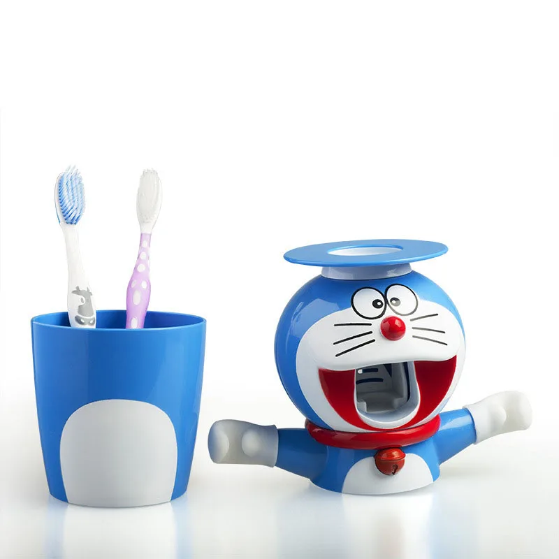 Автоматический диспенсер для зубной пасты Doraemon с мультяшным рисунком
