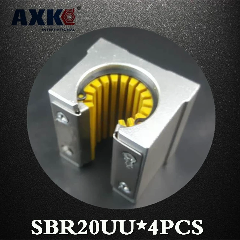 2021 линейный рельс Axk 4 шт. Sbr20uu Sbr20 s подшипник 20 мм открытый ползун ЧПУ Запчасти