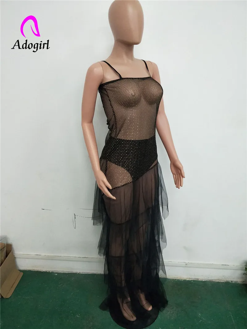 Сексуальные Кружевные Черные Бальные платья Adogirl с оборками длинное платье
