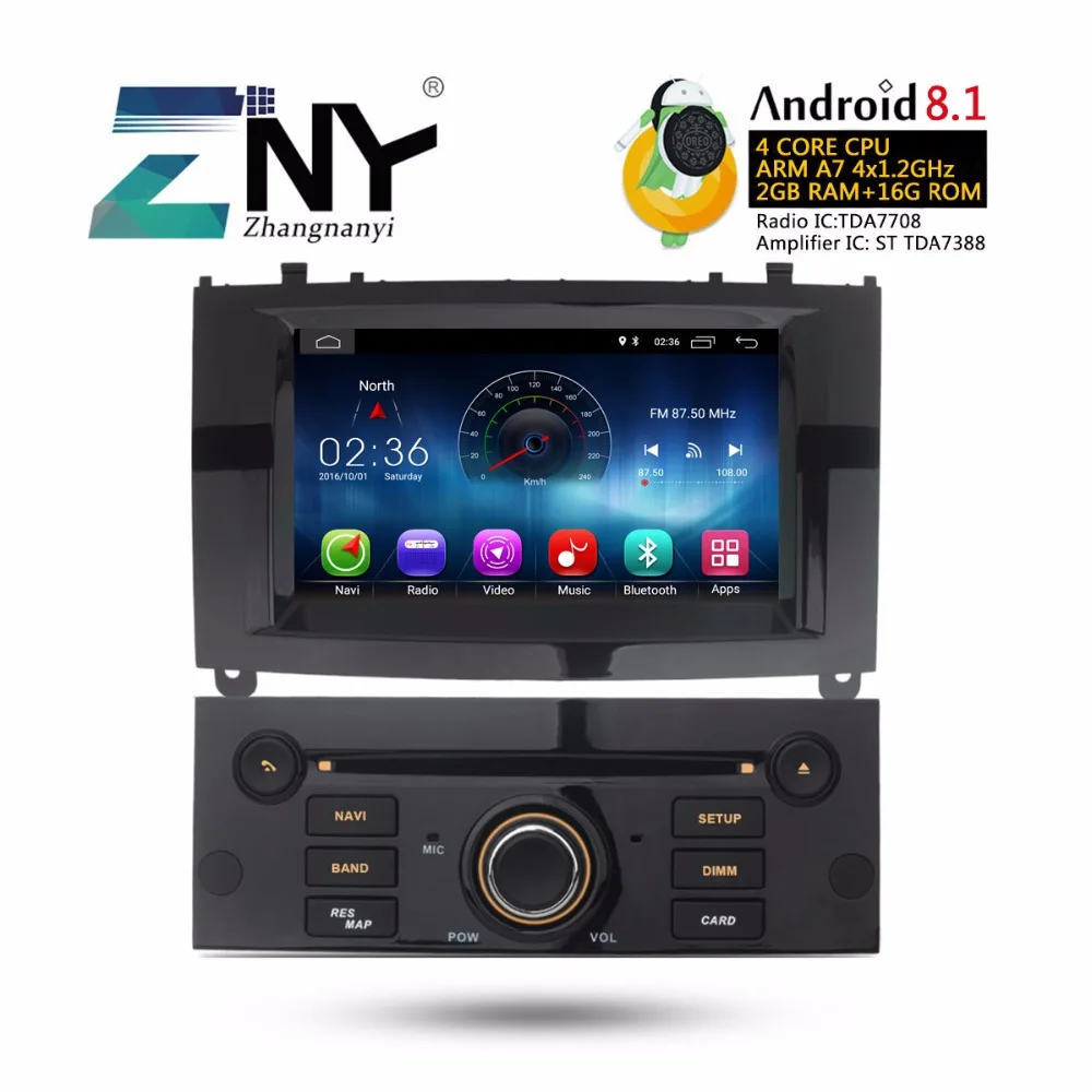 7 &quotAndroid 8 1 автомобильный Стерео Авторадио для peugeot 407 gps навигация FM RDS Wi Fi BT