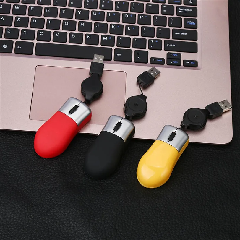 Проводная мышь эргономичная Мини Выдвижная USB оптическое колесо прокрутки компьютерные мыши для ноутбука ноутбук PC Apr28 CARPRIE заводская цена
